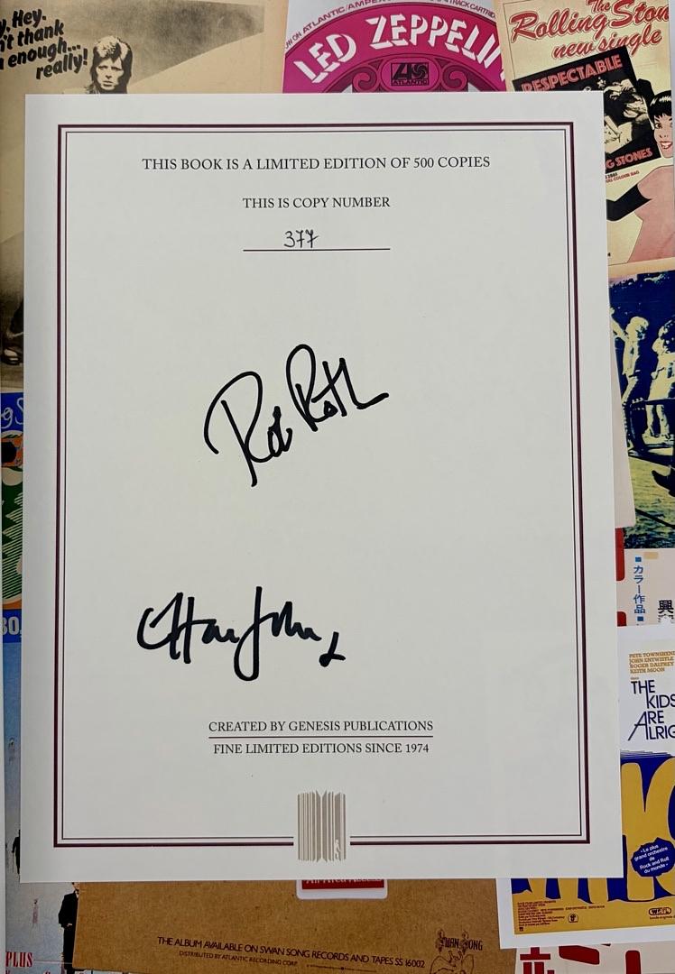 Elton John Rob Roth signed Limited Edition (377/500) book "Rock Visions" - Genesis Publications